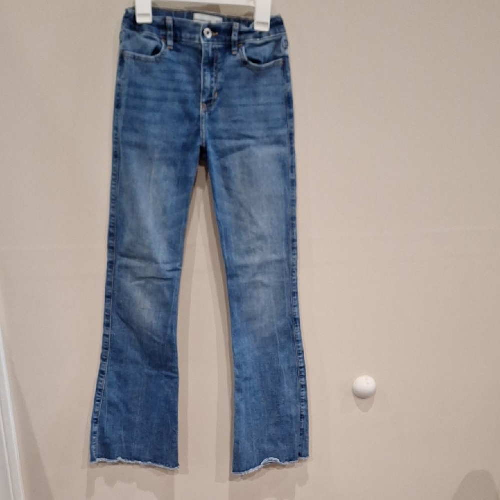 Abercrombie Kids Blue High Rise Flare Jeans